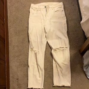 BDG white distressed jeans
